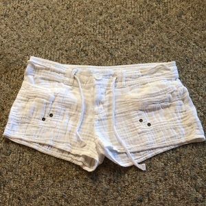 White cotton shorts